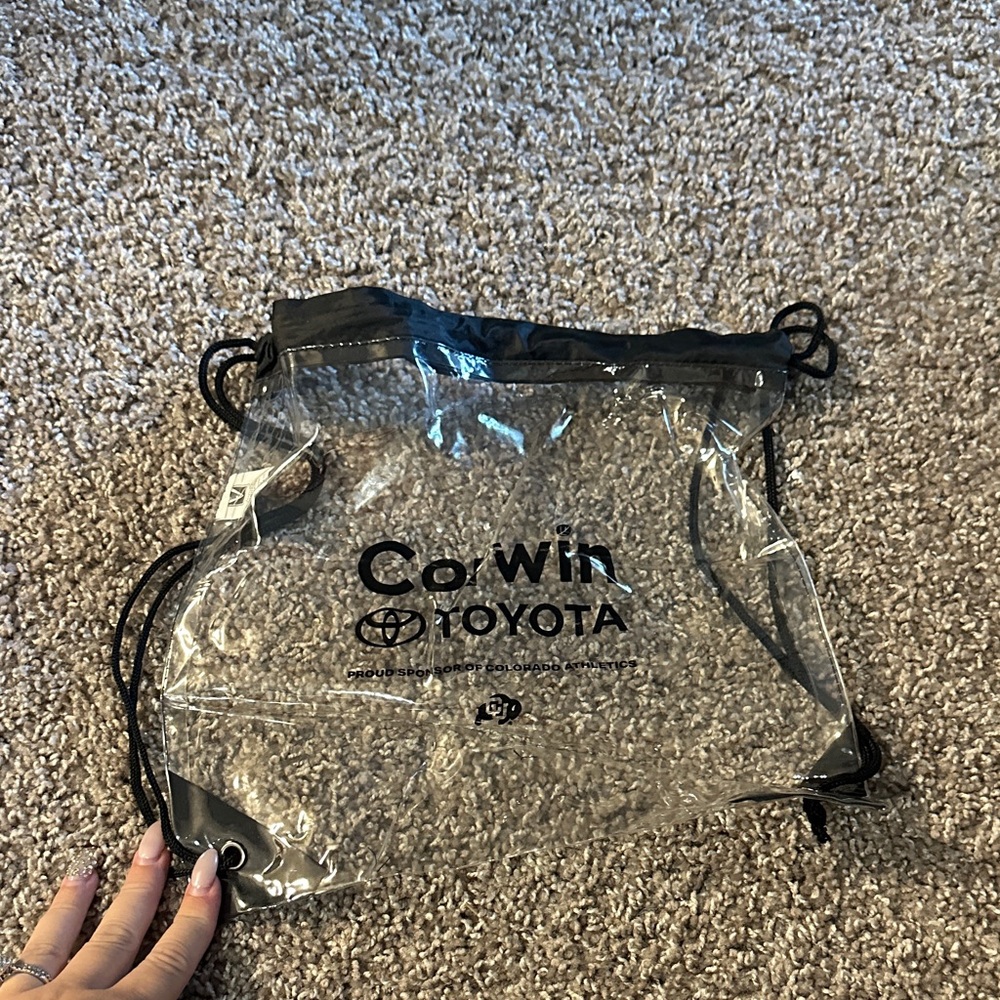 Clear Black Trim Backpack